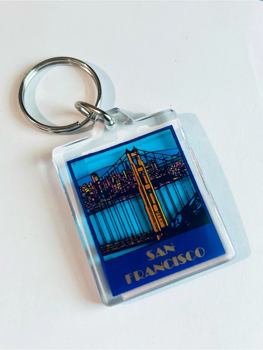 Vintage San Francisco Souvenir Keychain Set - Golden Gate & Cable Car